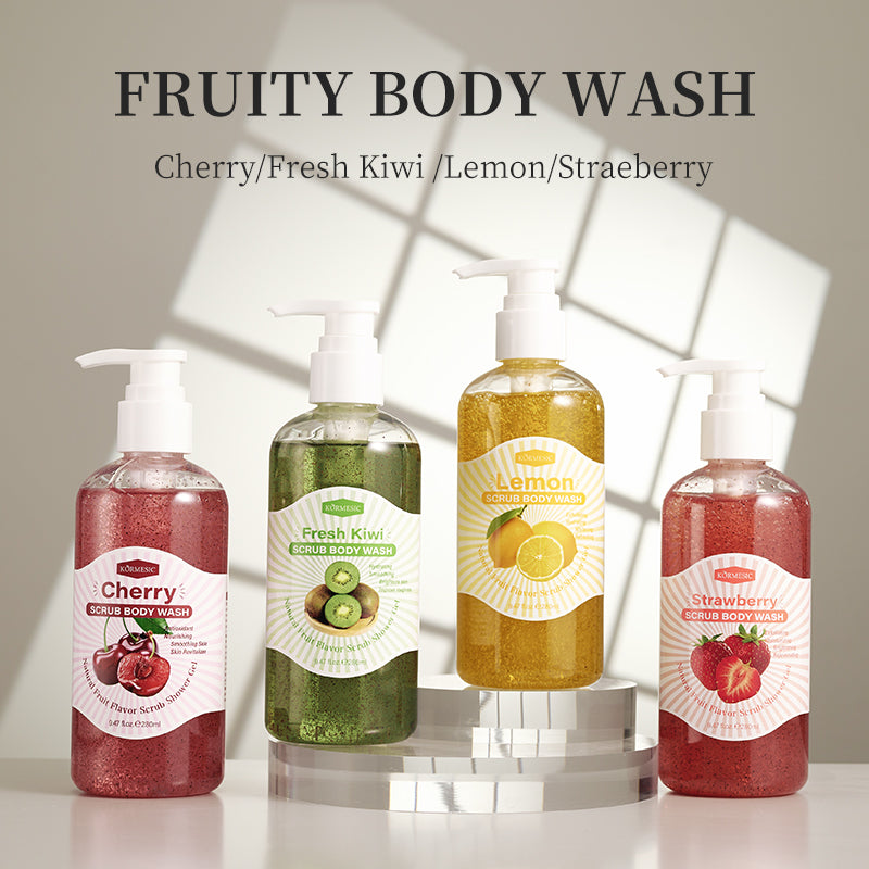 🍒✨Transform Your Shower with KORMESIC Fruity Body Wash! 🍋🍓