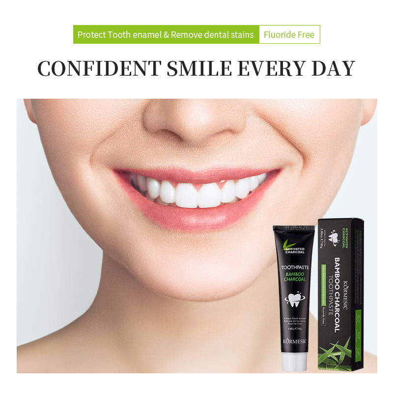 🌟 KORMESIC Bamboo Charcoal Toothpaste – Smile Like You Mean It! 🌟