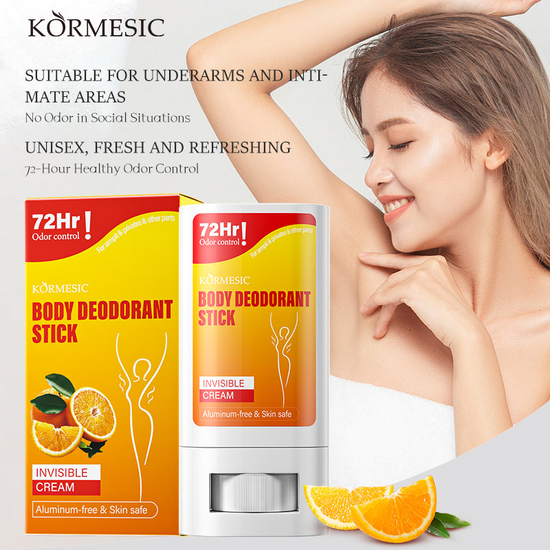 Refresh Your Daily Routine with KORMESIC Tangerine 72-Hour Whole Body Deodorant Stick