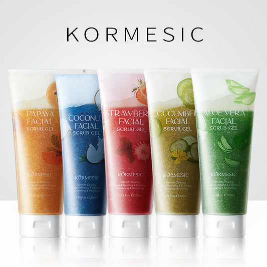 KORMESIC Exfoliating Facial Scrub Gels: Achieve Clean, Bright Skin Every Day!