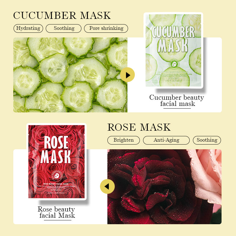 KORMESIC HONEY MASK TURMERIC MASK COCONUT MASK COFFEE MASK CUCUMBER MASK ROSE MASK