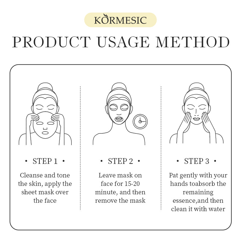 KORMESIC HONEY MASK TURMERIC MASK COCONUT MASK COFFEE MASK CUCUMBER MASK ROSE MASK