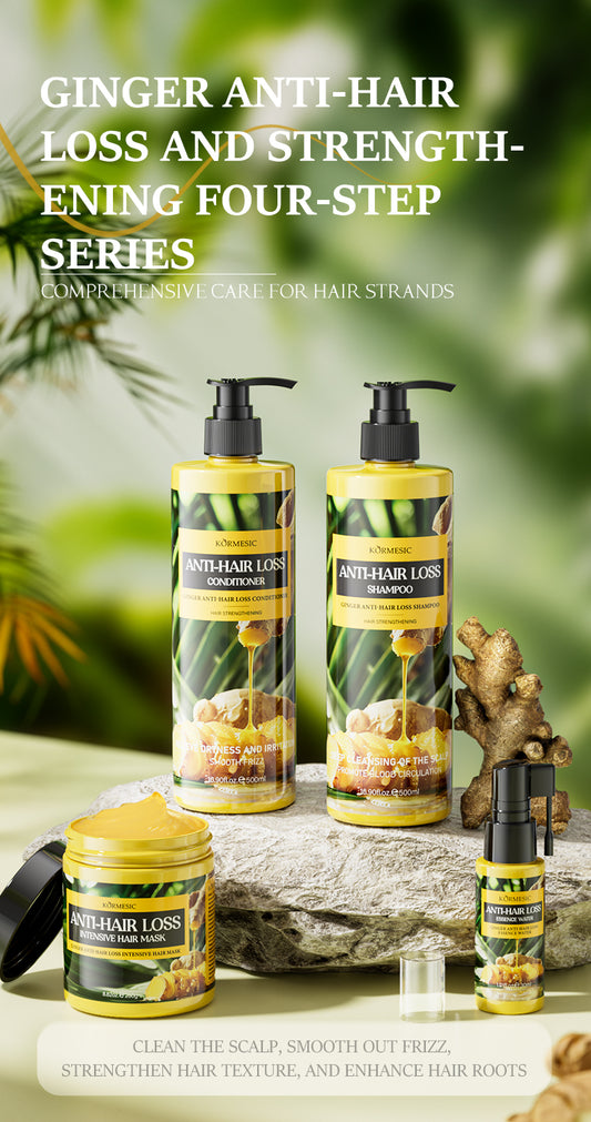 KORMESIC | Ginger Anti-Hair Loss Intensive Care Set | Ginger Extract + Panthenol + Hydrolyzed Protein | OEM/ODM Cosmetic Manufacturer | BPOM