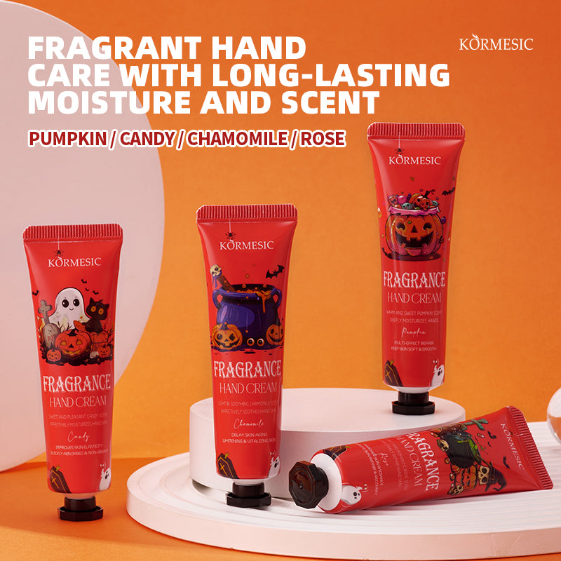 KORMESIC FRAGRANT HANDCAREWITH LONG-LASTINGMOISTURE AND SCENT PUMPKIN/CANDY/CHAMOMILE/ROSE