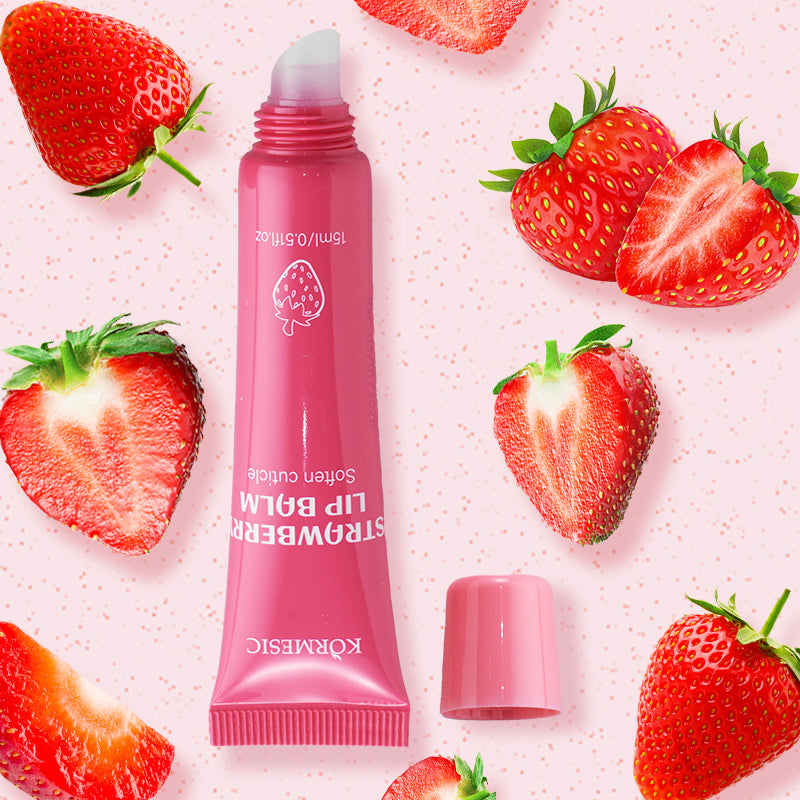 KORMESIC Strawberry lip balm  Peach lip balm