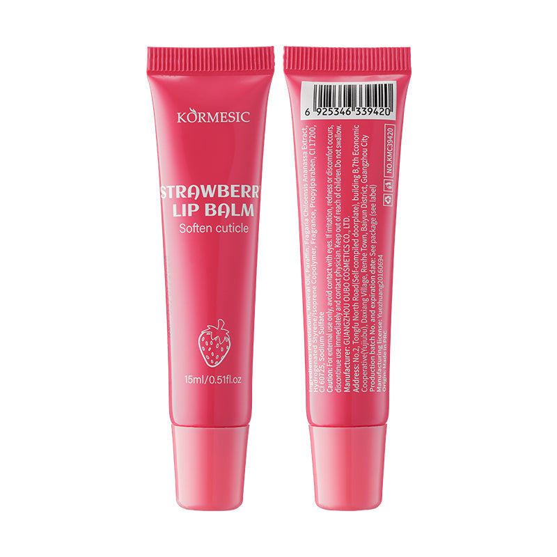 KORMESIC Strawberry lip balm  Peach lip balm