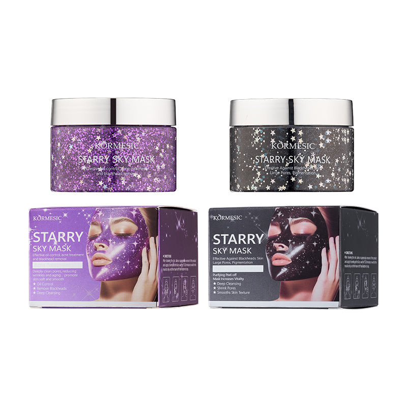 KORMESIC  STARRY SKY BLACKPEEL-OFF FACE MASK\Starry sky purple peel-off mask