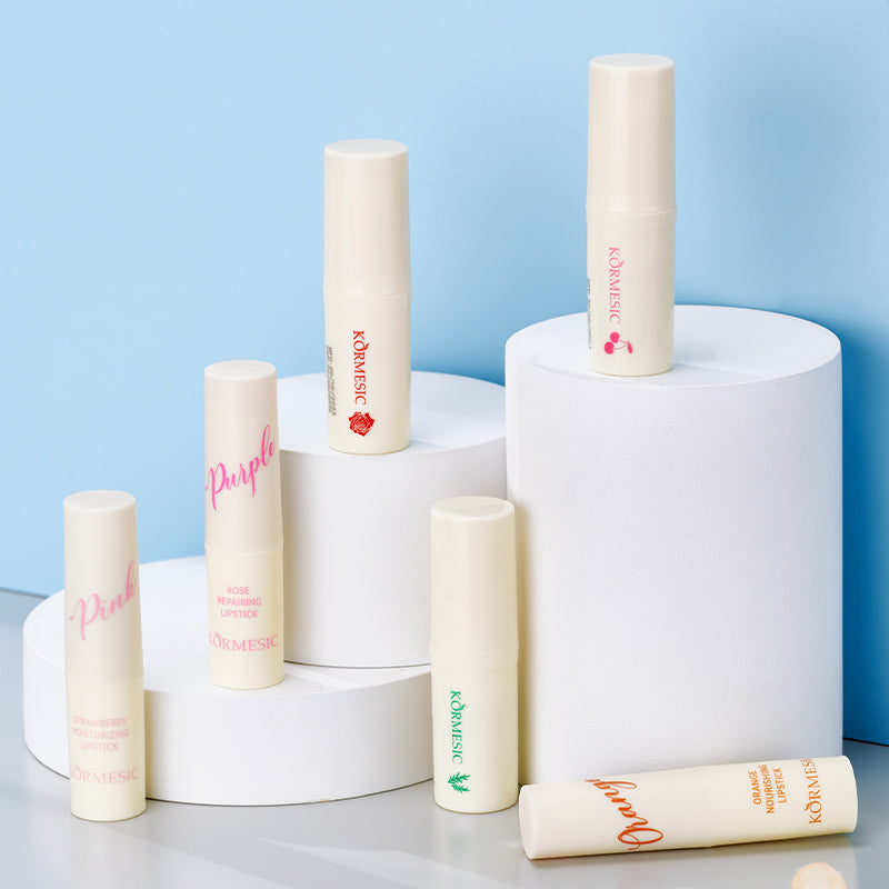 KORMESIC LIP BALM CHERRY/VANILLA/ROSE/STRAWBERRY/ORANGE/ROSE