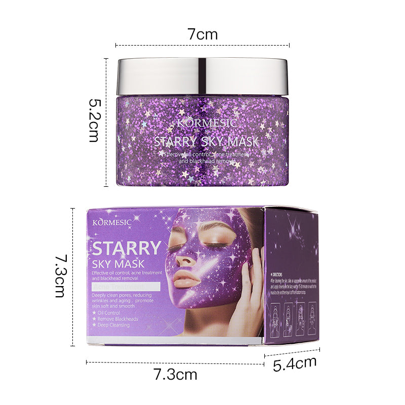 KORMESIC  STARRY SKY BLACKPEEL-OFF FACE MASK\Starry sky purple peel-off mask