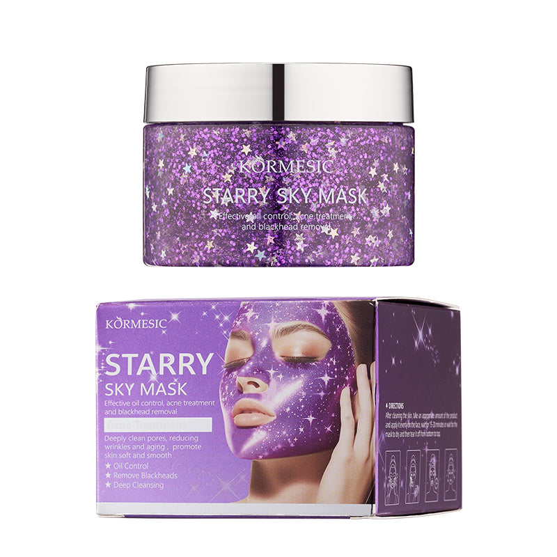 KORMESIC  STARRY SKY BLACKPEEL-OFF FACE MASK\Starry sky purple peel-off mask