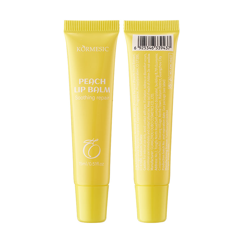 KORMESIC Strawberry lip balm  Peach lip balm