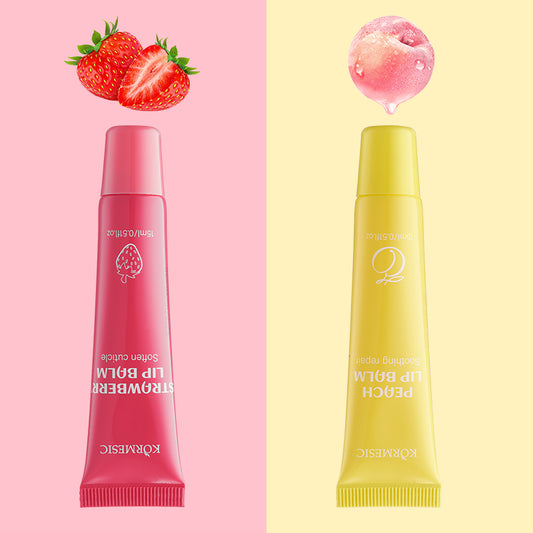 KORMESIC Strawberry lip balm  Peach lip balm