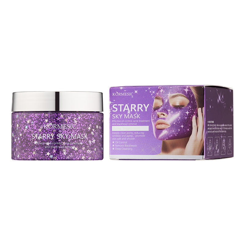 KORMESIC  STARRY SKY BLACKPEEL-OFF FACE MASK\Starry sky purple peel-off mask