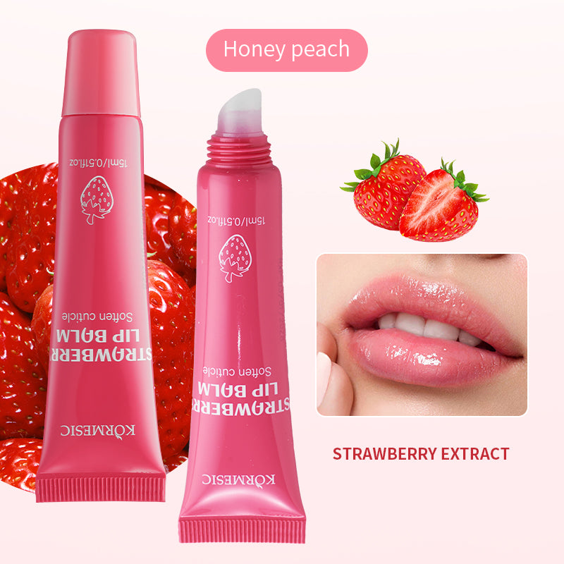 KORMESIC Strawberry lip balm  Peach lip balm