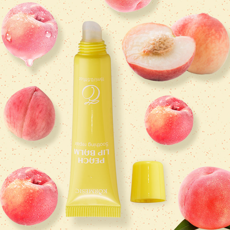 KORMESIC Strawberry lip balm  Peach lip balm