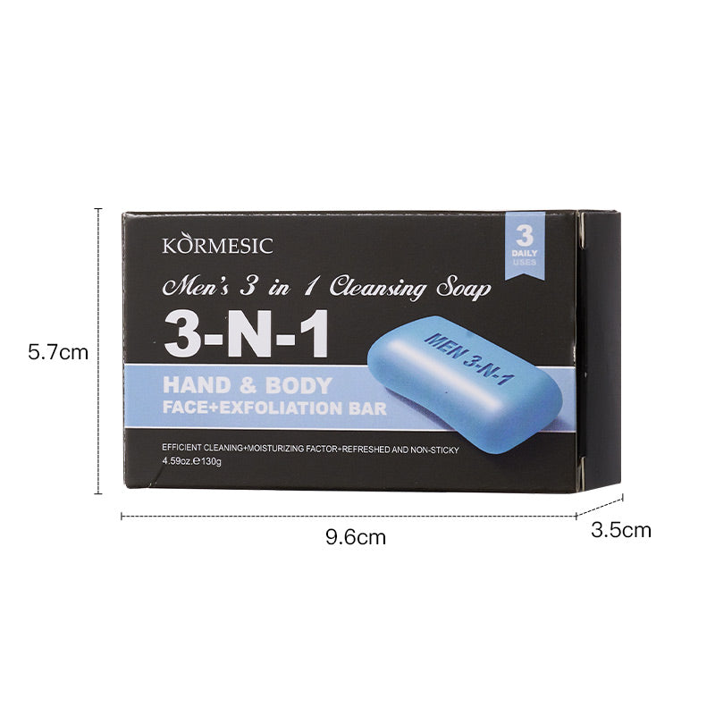 KORMESIC Men’s 3-in-1 Cleansing Soap | Cosmetic Manufacturer | OEM/ODM