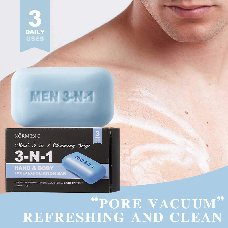 KORMESIC Men’s 3-in-1 Cleansing Soap | Cosmetic Manufacturer | OEM/ODM