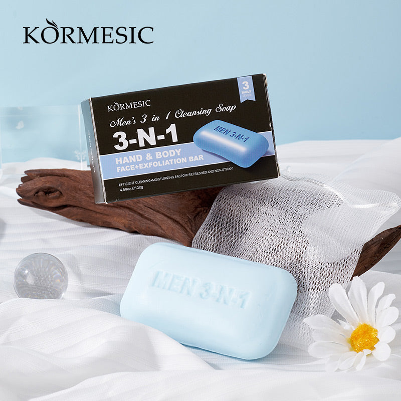 KORMESIC Men’s 3-in-1 Cleansing Soap | Cosmetic Manufacturer | OEM/ODM