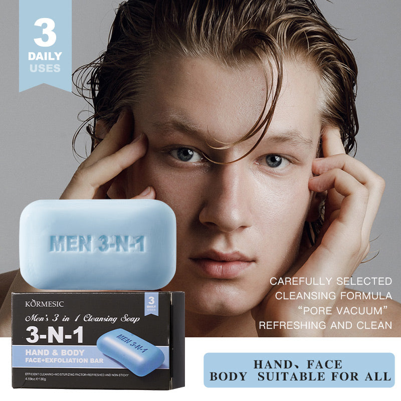 KORMESIC Men’s 3-in-1 Cleansing Soap | Cosmetic Manufacturer | OEM/ODM