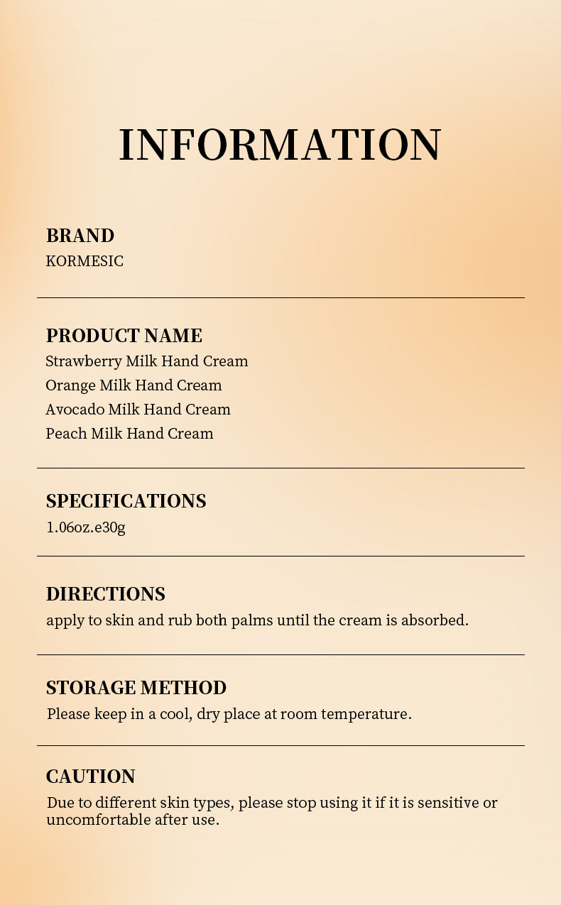 KORMESIC Milk Hand Cream