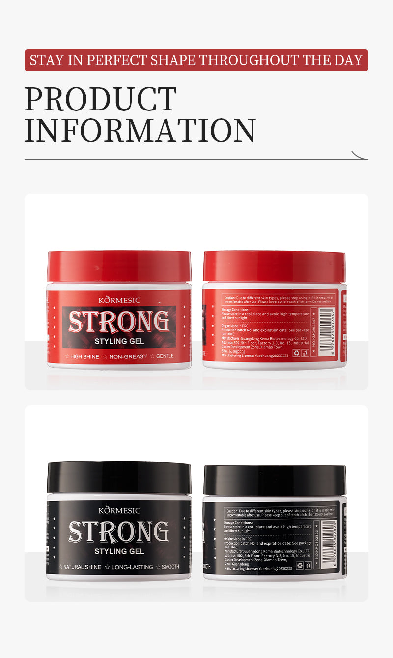 KORMESIC Strong Styling Gel - Expert Cosmetic Manufacturer Offering Cutting-Edge OEM/ODM Hair Solutions