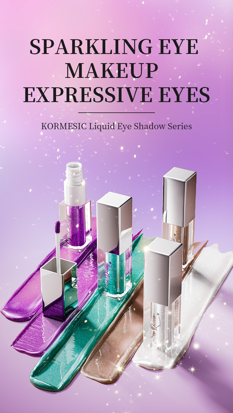 Elevate Your Eye Makeup with KORMESIC's Sparkling Liquid Eye Shadows