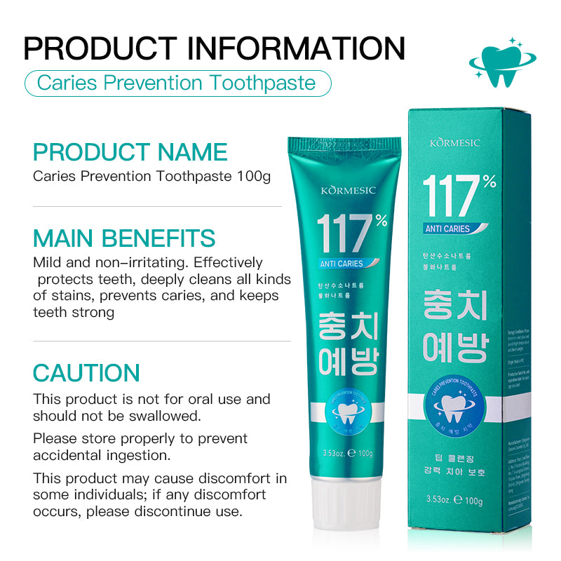 KORMESIC Caries Prevention Toothpaste: Elevate Oral Care with Confidence