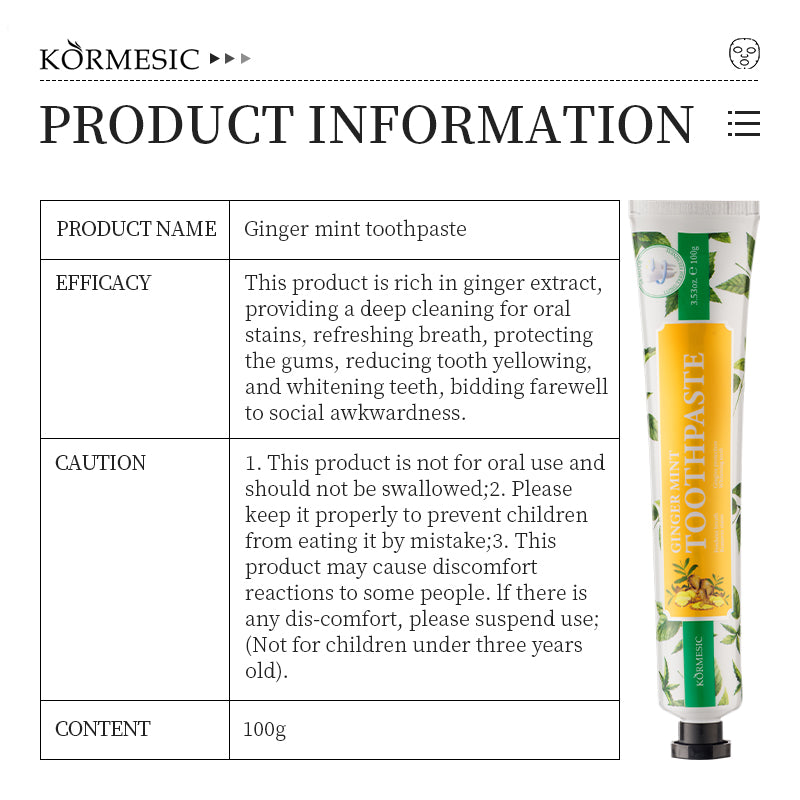 KORMESIC Ginger Mint Toothpaste: A Revolutionary Approach to Oral Care