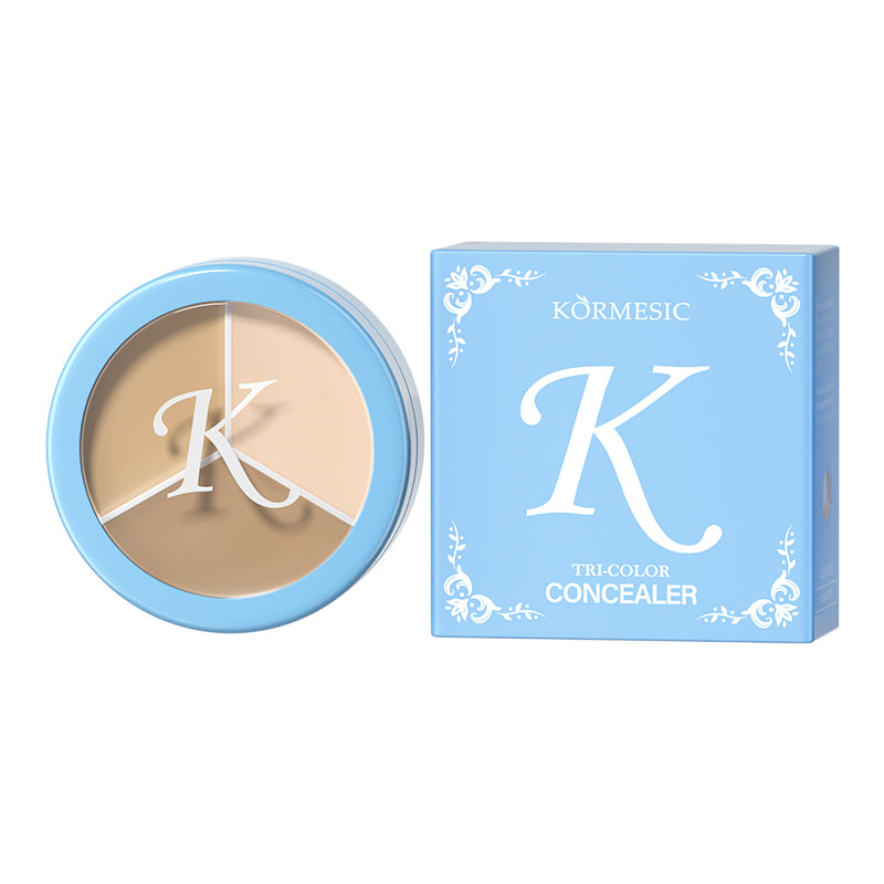 KORMESIC Tri-Color Concealer Palette - Flawless Coverage for Every Skin Tone