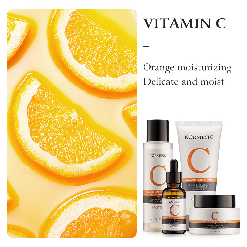 KORMESIC  VITAMIN C OILCONTROL REFRESHINGCLEANSER 100G VITAMIN CPROFESSIONALFACIAL SERUM 30MI VITAMINCBRINGHTENINGTONER120ML VITAMINCBRIGHTENINGCREAM 50G